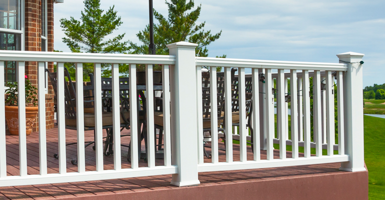 White capstock rails